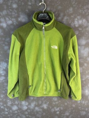 The North Face Two-Tone Green Fleece Jacket Men’s XL